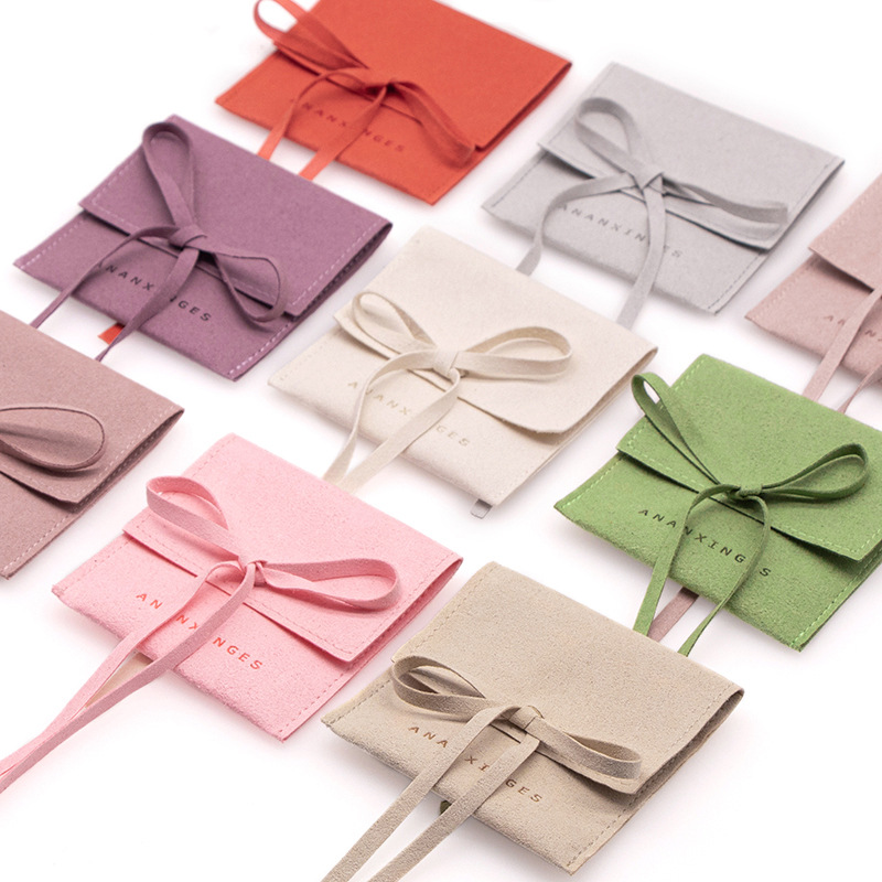 wholesale custom logo colorful jewelry pouch