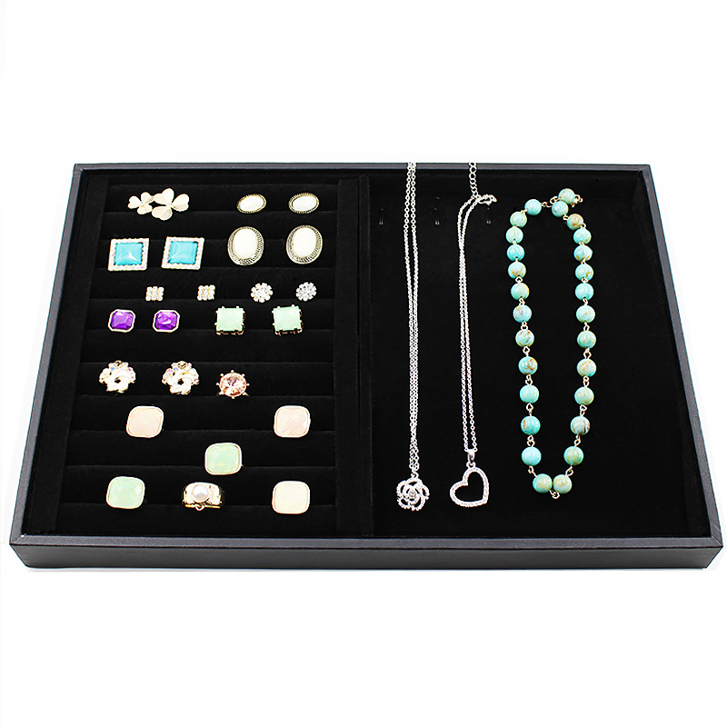 black velvet jewelry display tray  