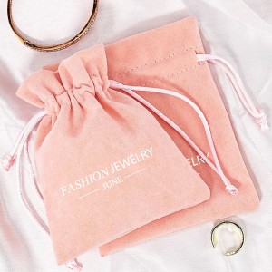 Suede Microfiber Jewelry pink Pouches 