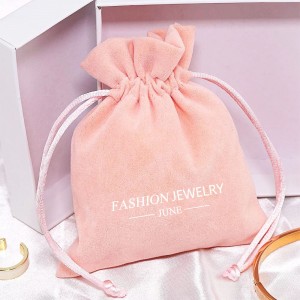 Suede Microfiber Jewelry pink Pouches 