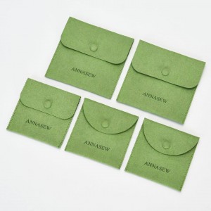 Factory wholesale Green Custom jewelry pouch From OTW packaging
