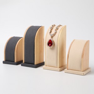 Wholesale wooden with microfiber Jewelry display 