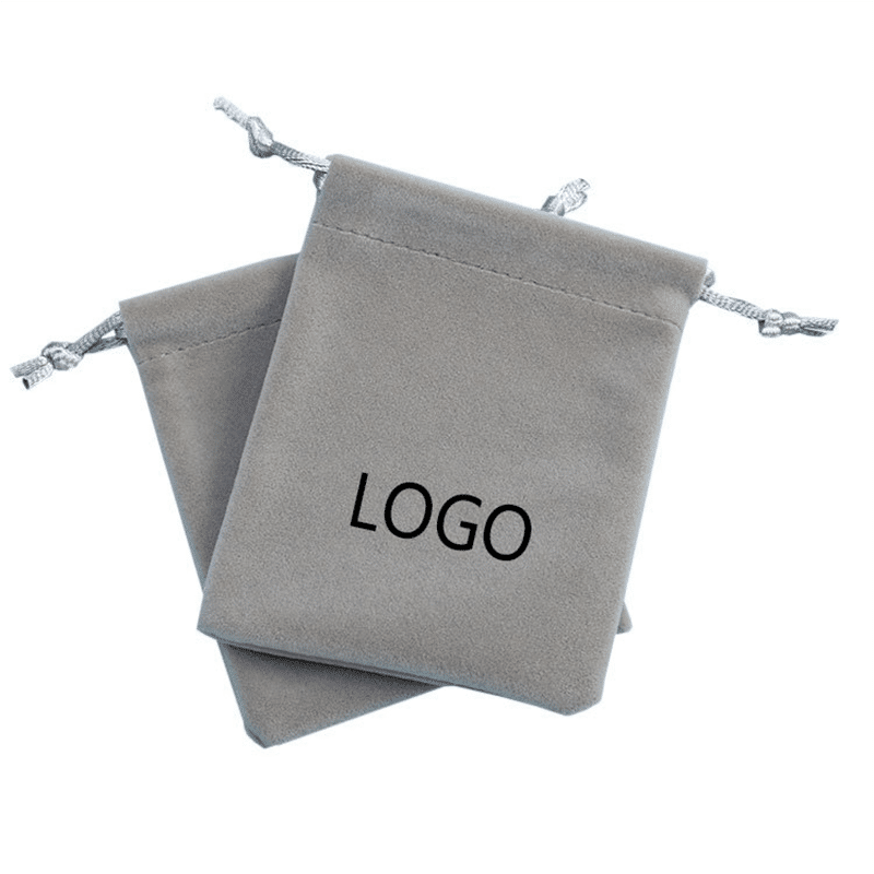 velvet jewelry pouch with drawsting